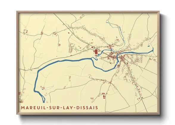 Une affiche de carte sur Mareuil-sur-Lay-Dissais