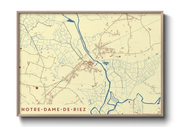 Une affiche de carte sur Notre-Dame-de-Riez