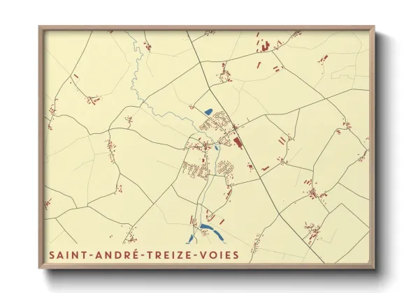 Une affiche de carte sur Saint-André-Treize-Voies
