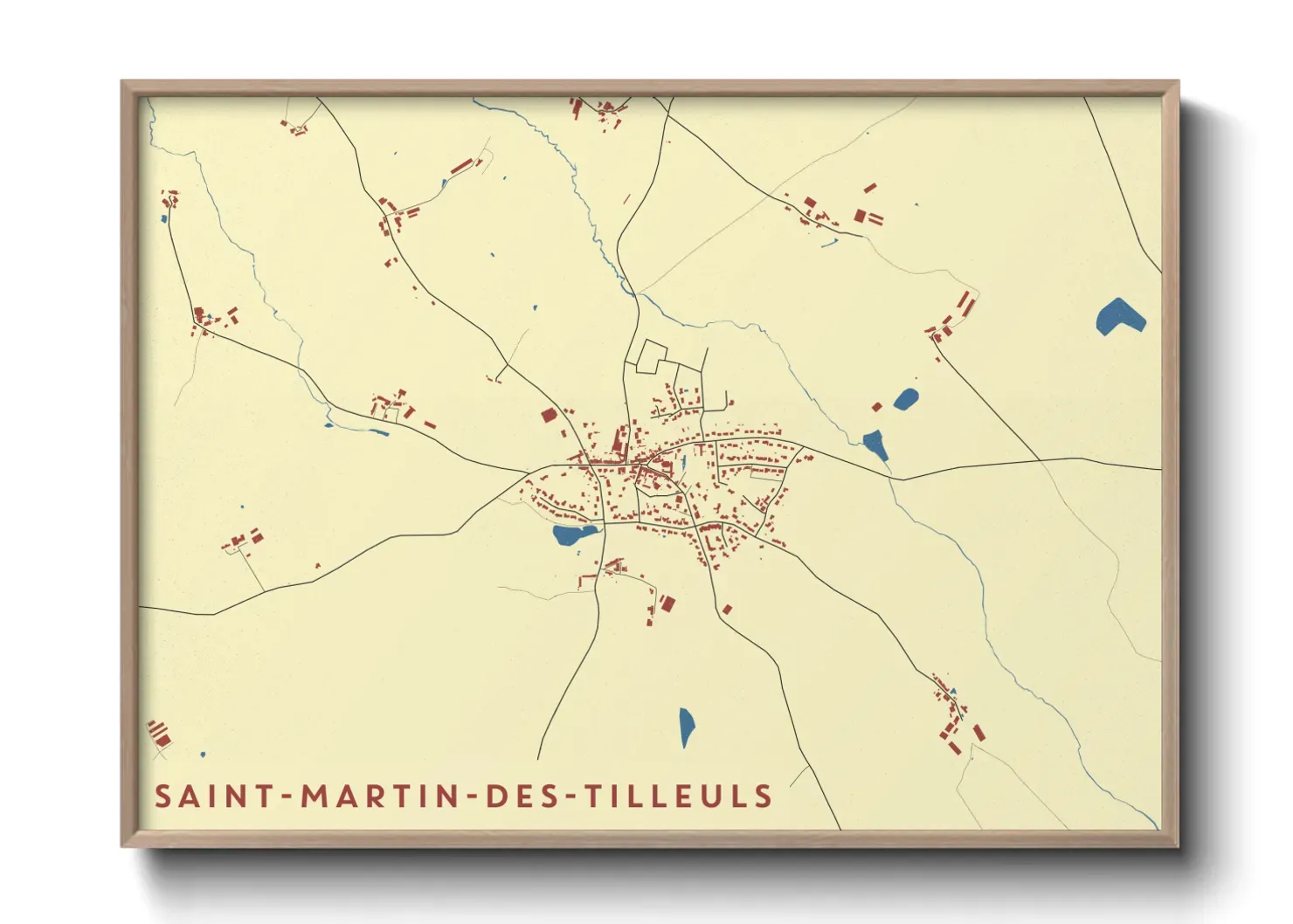 Un poster carteSaint-Martin-des-Tilleuls
