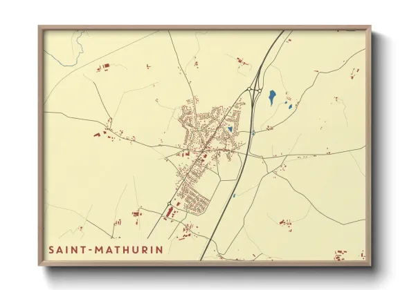 Une affiche de carte sur Saint-Mathurin