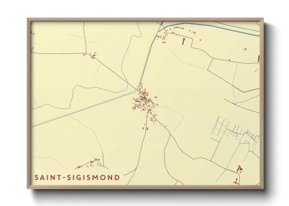 Une affiche de carte sur Saint-Sigismond