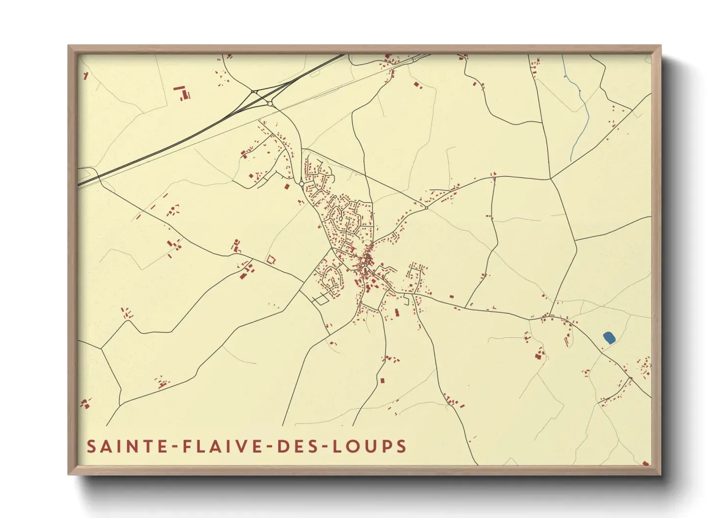 Un poster carteSainte-Flaive-des-Loups
