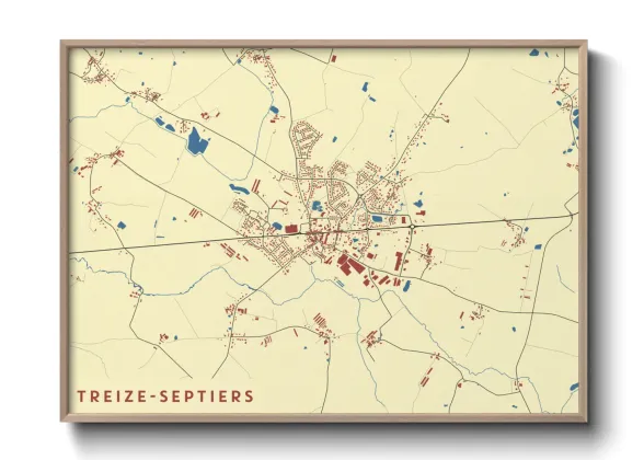 Une affiche de carte sur Treize-Septiers