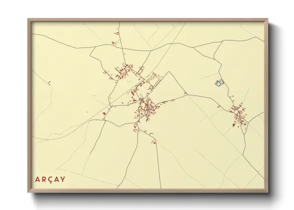 Une affiche de carte sur Arçay