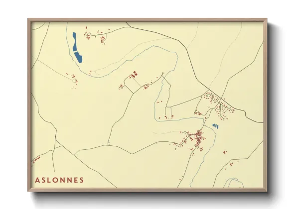 Une affiche de carte sur Aslonnes