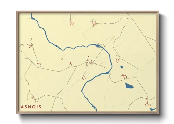 Une affiche de carte sur Asnois