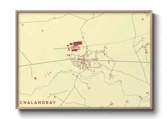 Une affiche de carte sur Chalandray