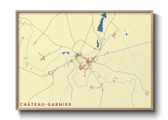 Une affiche de carte sur Château-Garnier