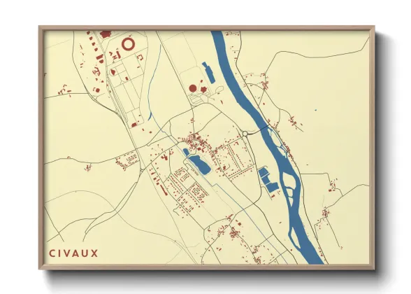 Une affiche de carte sur Civaux