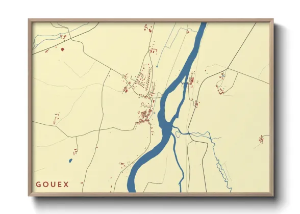 Une affiche de carte sur Gouex