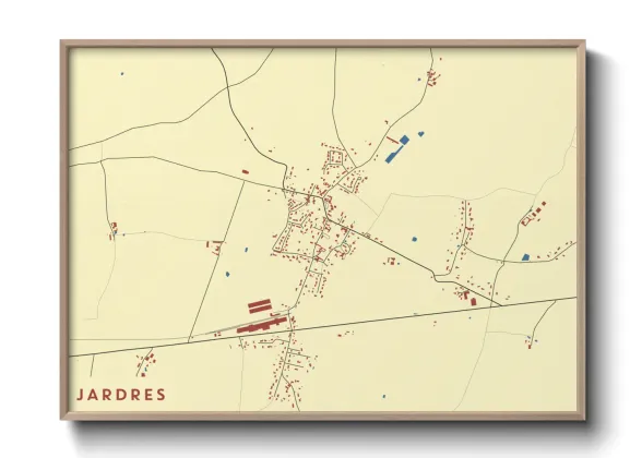 Une affiche de carte sur Jardres