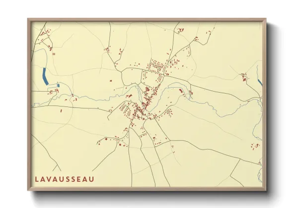 Une affiche de carte sur Lavausseau