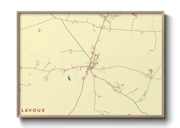 Une affiche de carte sur Lavoux