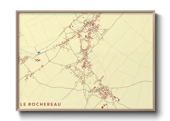 Une affiche de carte sur Le Rochereau