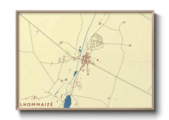 Une affiche de carte sur Lhommaizé