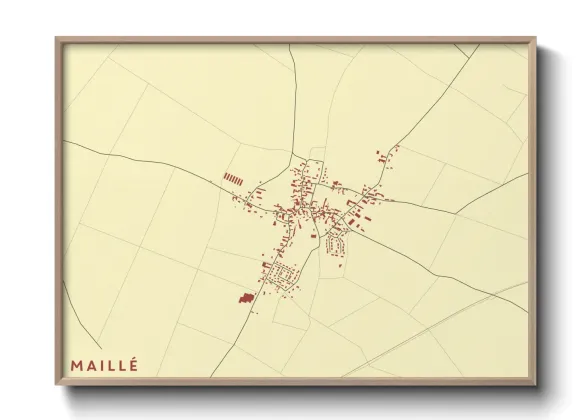 Une affiche de carte sur Maillé