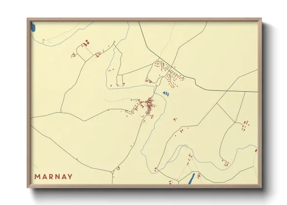 Une affiche de carte sur Marnay