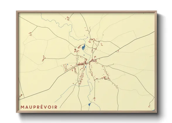 Une affiche de carte sur Mauprévoir