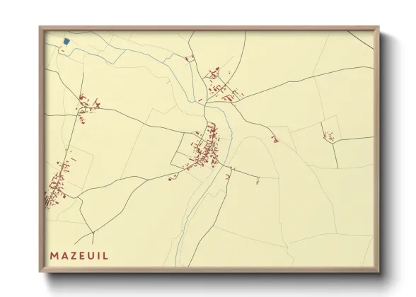 Une affiche de carte sur Mazeuil
