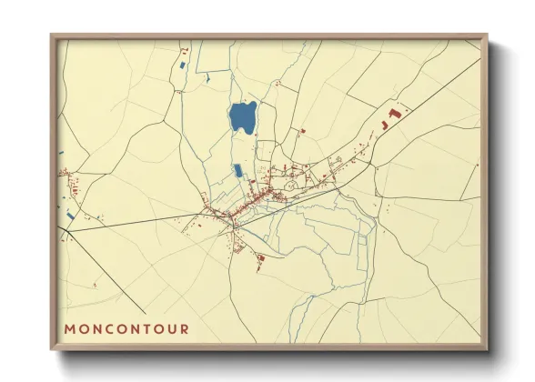Une affiche de carte sur Moncontour
