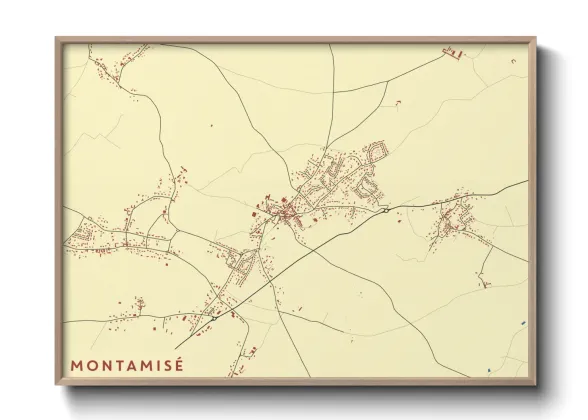 Une affiche de carte sur Montamisé