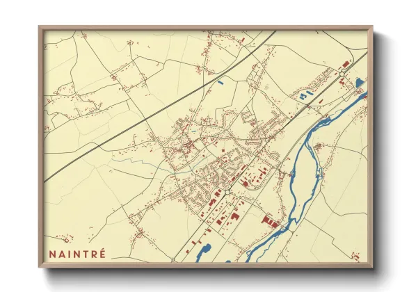Une affiche de carte sur Naintré