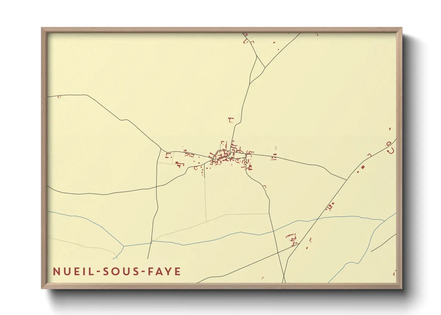 Un poster carteNueil-sous-Faye