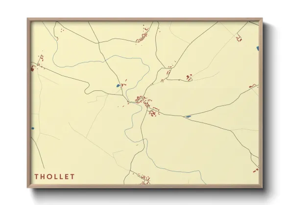 Une affiche de carte sur Thollet