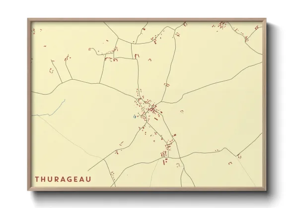 Une affiche de carte sur Thurageau