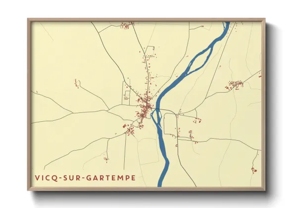 Une affiche de carte sur Vicq-sur-Gartempe