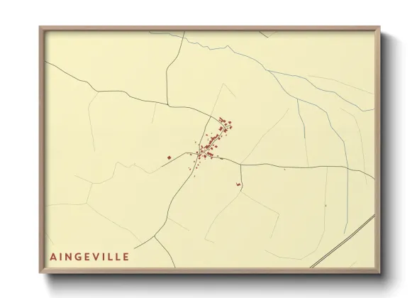 Une affiche de carte sur Aingeville