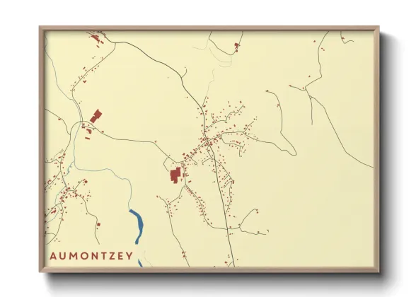 Une affiche de carte sur Aumontzey
