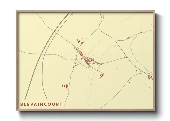 Une affiche de carte sur Blevaincourt
