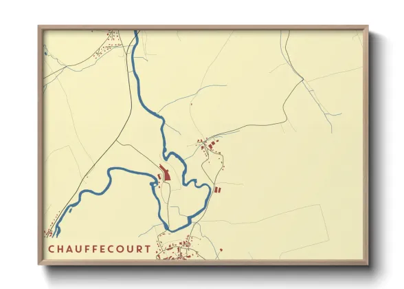 Une affiche de carte sur Chauffecourt