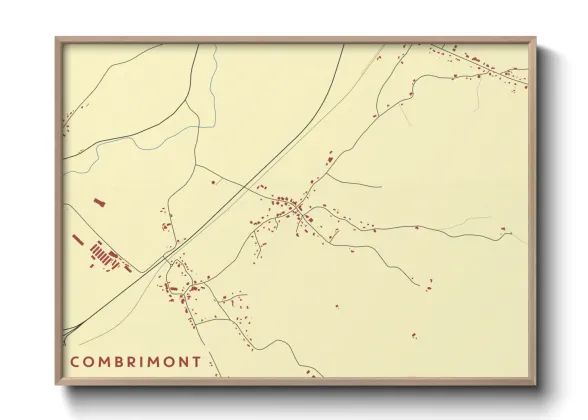 Une affiche de carte sur Combrimont