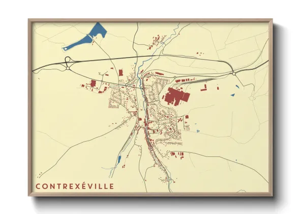 Une affiche de carte sur Contrexéville