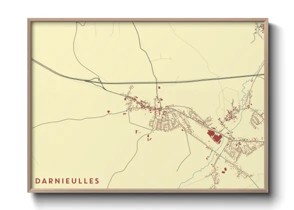 Une affiche de carte sur Darnieulles