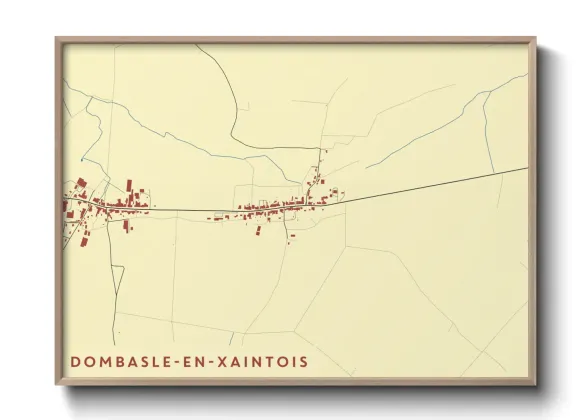 Une affiche de carte sur Dombasle-en-Xaintois