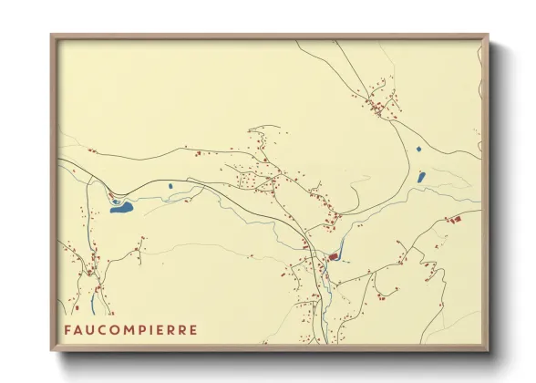 Une affiche de carte sur Faucompierre