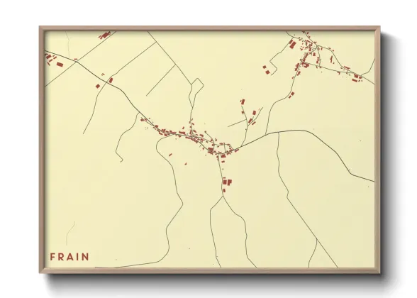 Une affiche de carte sur Frain