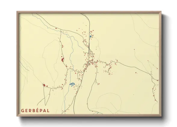 Une affiche de carte sur Gerbépal