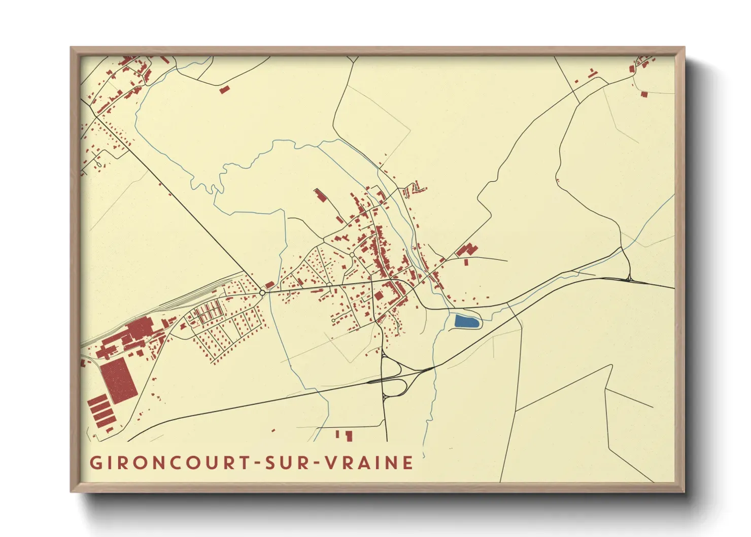 Un poster carteGironcourt-sur-Vraine