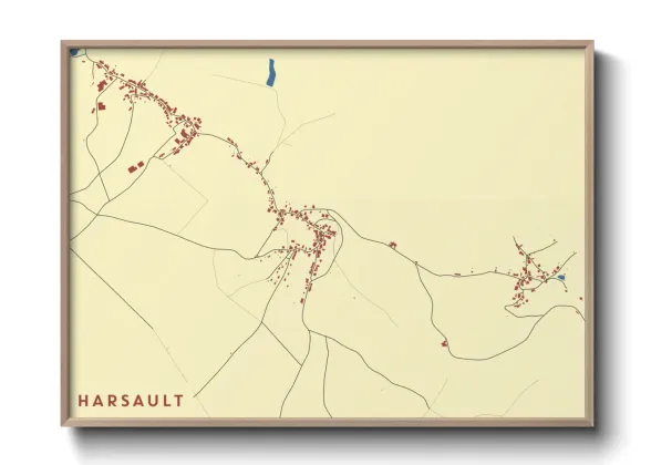Une affiche de carte sur Harsault