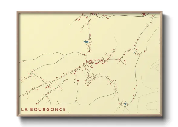 Une affiche de carte sur La Bourgonce