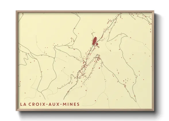 Une affiche de carte sur La Croix-aux-Mines