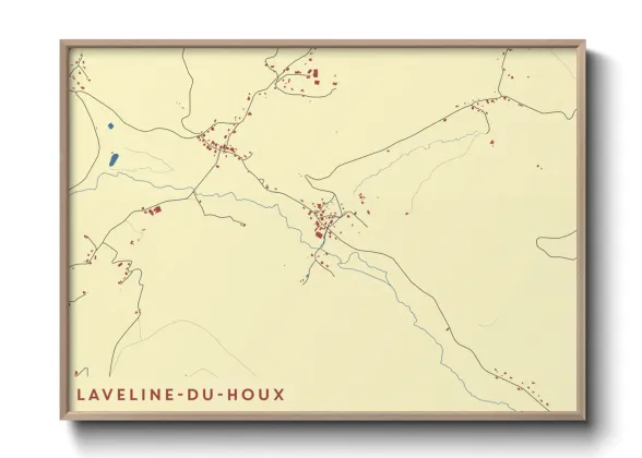 Une affiche de carte sur Laveline-du-Houx