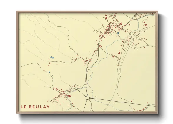 Une affiche de carte sur Le Beulay