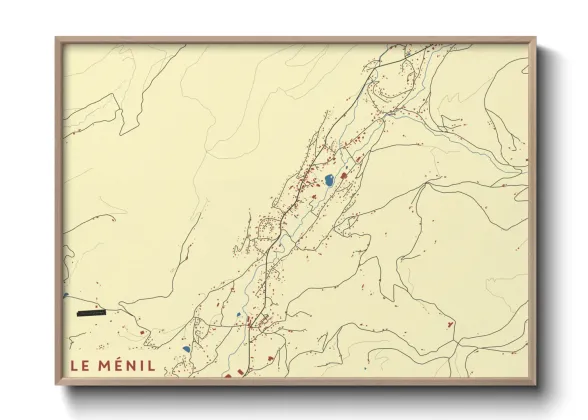 Une affiche de carte sur Le Ménil