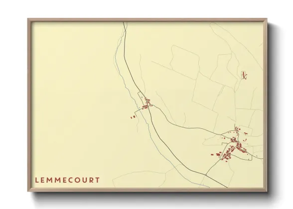 Une affiche de carte sur Lemmecourt